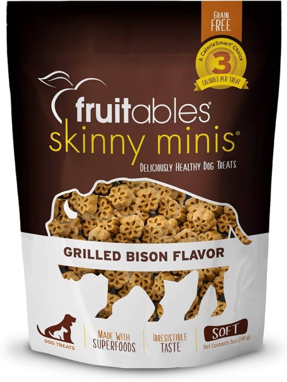 fruitables skinny minis grilled bison flavor treats