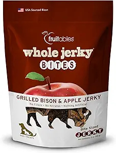 fruitables whole jerky bites grilled bison & apple