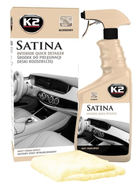 منظف وملمع داخلي للسيارة K2 SATINAY 770 ML + MICROFIBRE