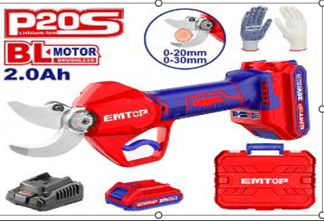 مقص تقليم زراعي شحن مع بطارية شاحن 20V يقطع ELSL203083 (mm20/30) Brushless Motor