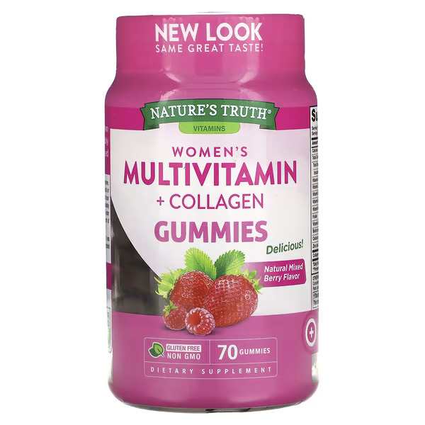 Nature's Truth, Women's Multivitmain + Collagen, Natural Mixed Berry