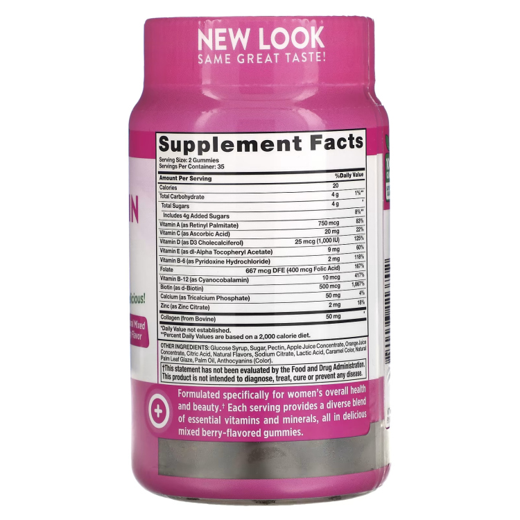 Nature's Truth, Women's Multivitmain + Collagen, Natural Mixed Berry