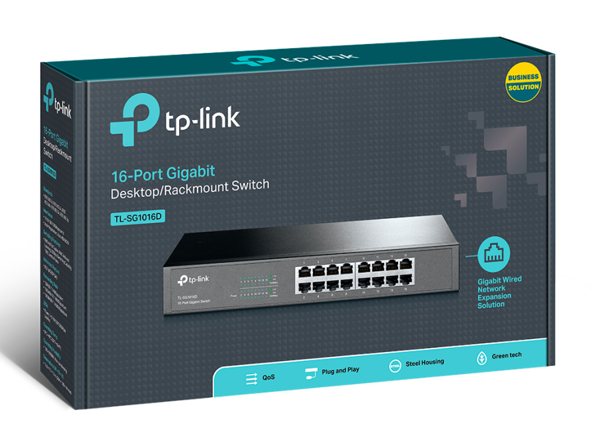 TP-LINK SWITCH 16 PORT 10/100/1000 TL SG1016D