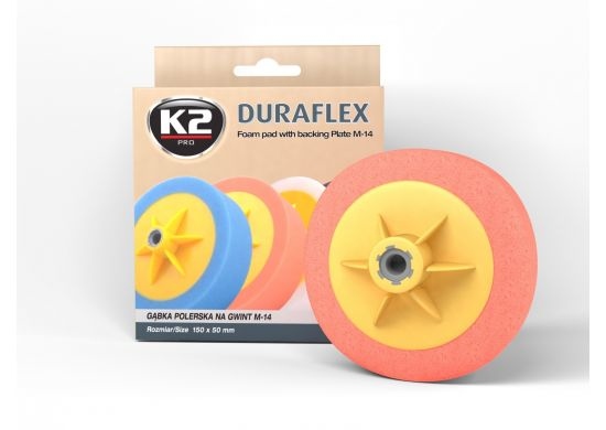 اسفنجة بولش مع قاعدة K2 DURAFLEX HARD ABRASIVE FOAM PAD M-14