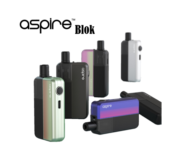 Aspire Flexus BLOK Pod Kit , Rechargeable, Refillable Vape Device, Multiple Colors 