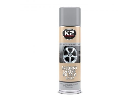 دهان جنط سلفر  K2 SILVER LACQUER FOR WHEELS 500 ML