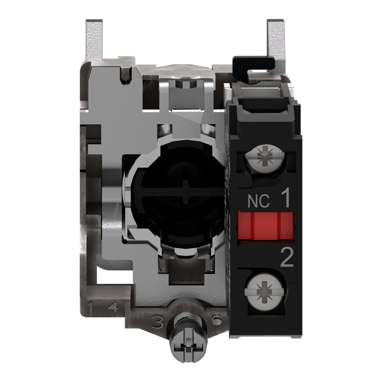 XB4BA4322 Product picture Schneider Electric  XB4BA4322 Product picture Schneider Electric + 6 + 6 1 الفيديوهات زر ضغط (بوش بوتن) مسطح (غاطس) كامل أحمر، بقطر 22 مم، آلية عودة الزنبرك، نقطة تلامس واحدة في وضع الغلق NC ومحدد بالرمز "O"