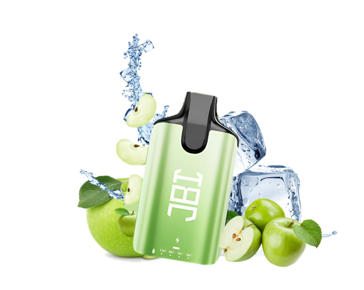 JBI Green Apple Ice, 5000 Puffs, Rechargeable, Disposable Vape 