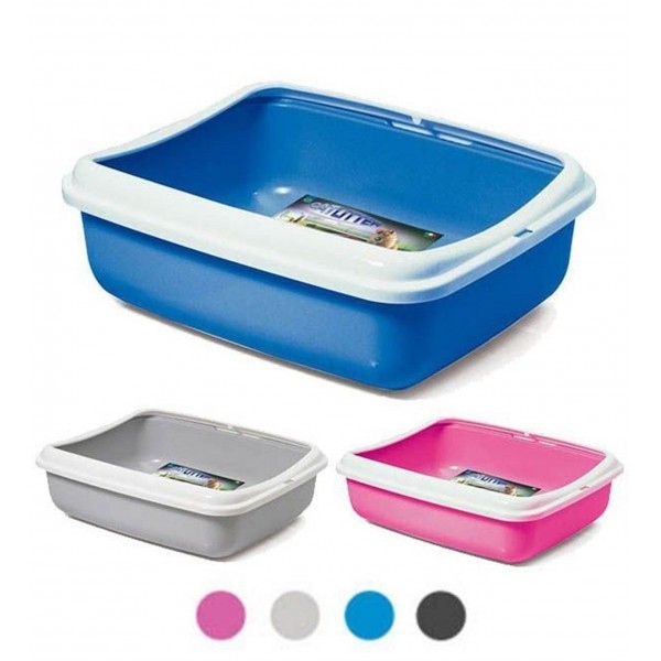Large rectangular cat litter box with scoop 50x40cm