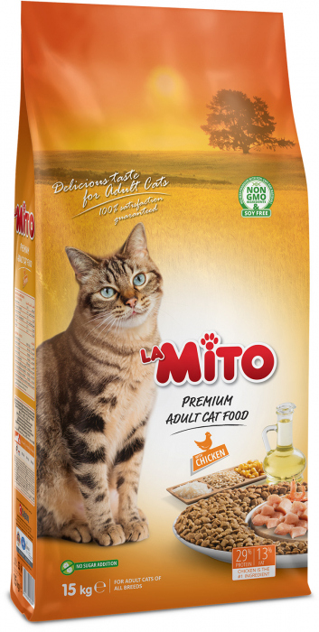 LaMito Adult Cat Food with Chicken 15Kg