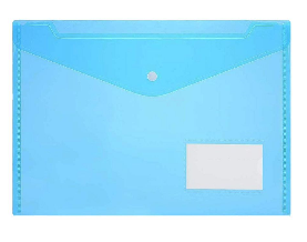 FILE WITH KEY PLASTIC THICK,blue