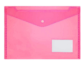 FILE WITH KEY PLASTIC THICK,Pink