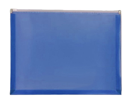 ZIPPER BAG A4,blue