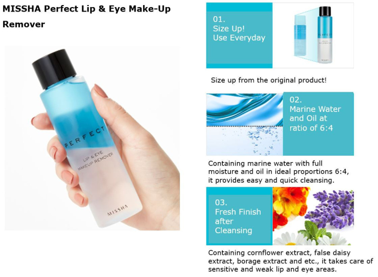 Missha, Perfect Lip & Eye Makeup Remover, 5.24 fl oz (155 ml)