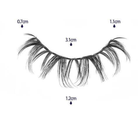10Pairs False Eyelashes رموش اصطناعية 10 أزواج