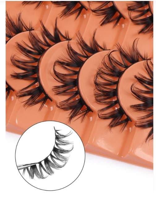 10Pairs False Eyelashes رموش اصطناعية 10 أزواج