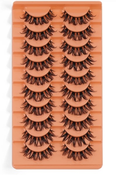 10Pairs False Eyelashes رموش اصطناعية 10 أزواج