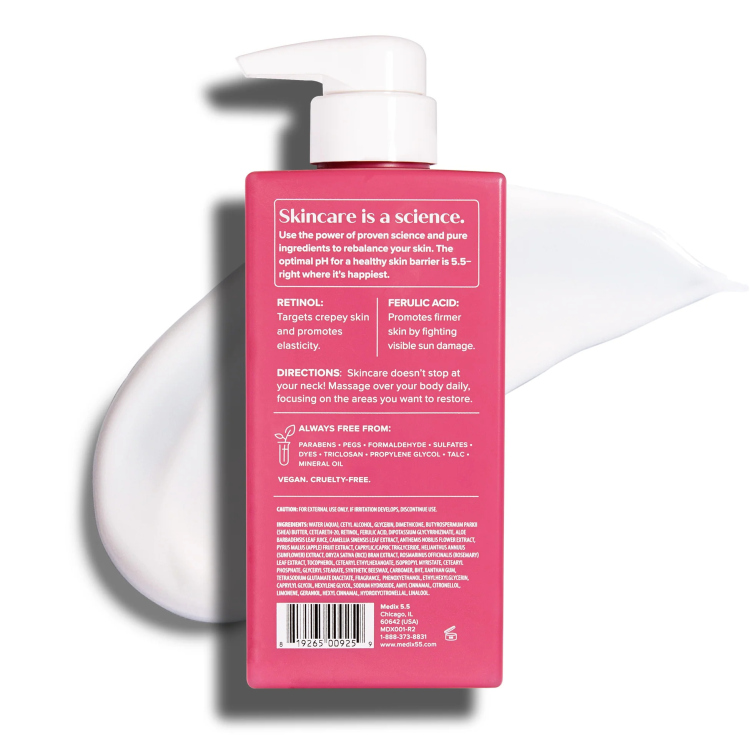 Medix 5.5, Retinol + Ferulic Acid Age Rewind Moisturizer Body Cream