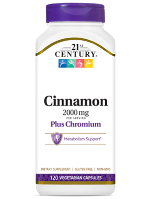 21st Century, Cinnamon 2000mg Plus Chromium