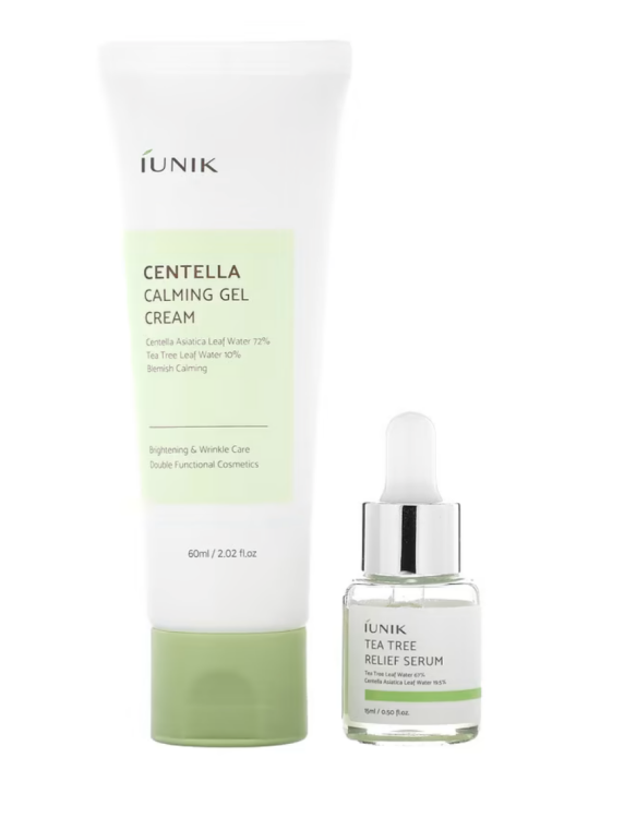 iUNIK, Centella Edition Skin Care Set, Cream & Mini Serum, 2 Piece Set