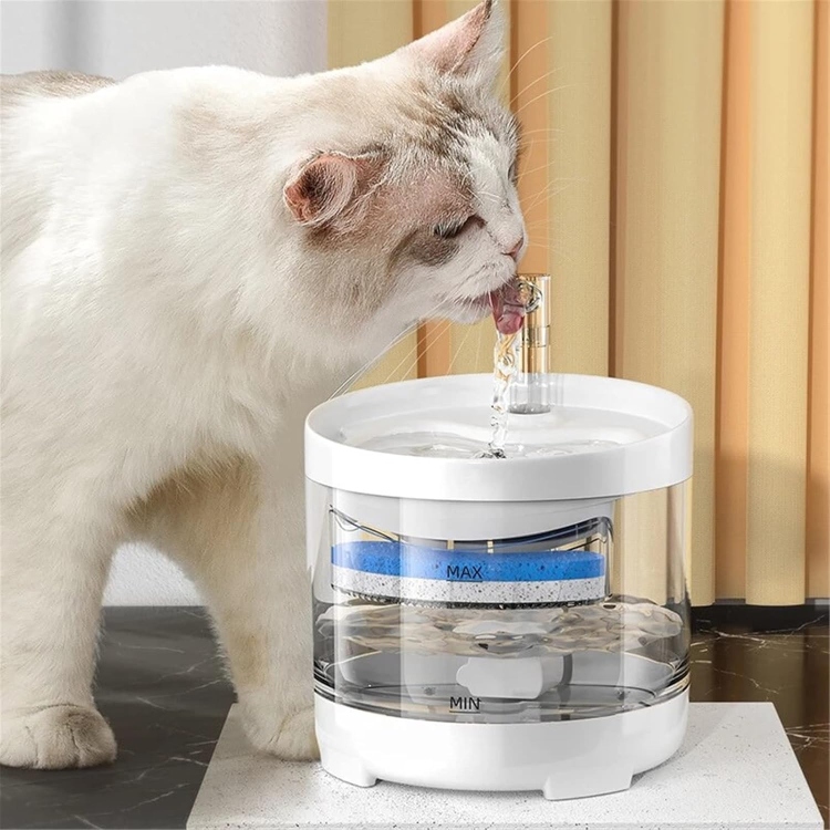 Cat Water Fountain, 1.6L Cats Drinking Fountains, water capacity is suitable for different age of cats, dogs and multiple pet households