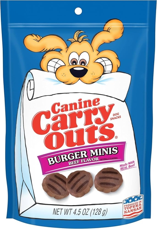 canine carry outs burger minis beef flavor 