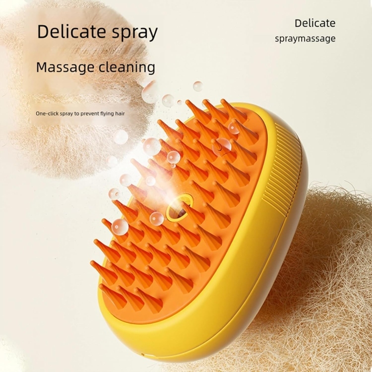 Cat Steam Brush, 3 in 1 Spray Cat Brush for Shedding, Self Cleaning Cat Grooming Brush, Cat Dog Silicone Massage Steamy Brush,