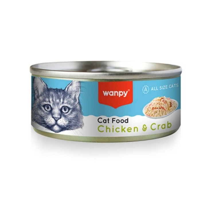 wanpy wet food chunks in gravy with chicken&crab flavor 