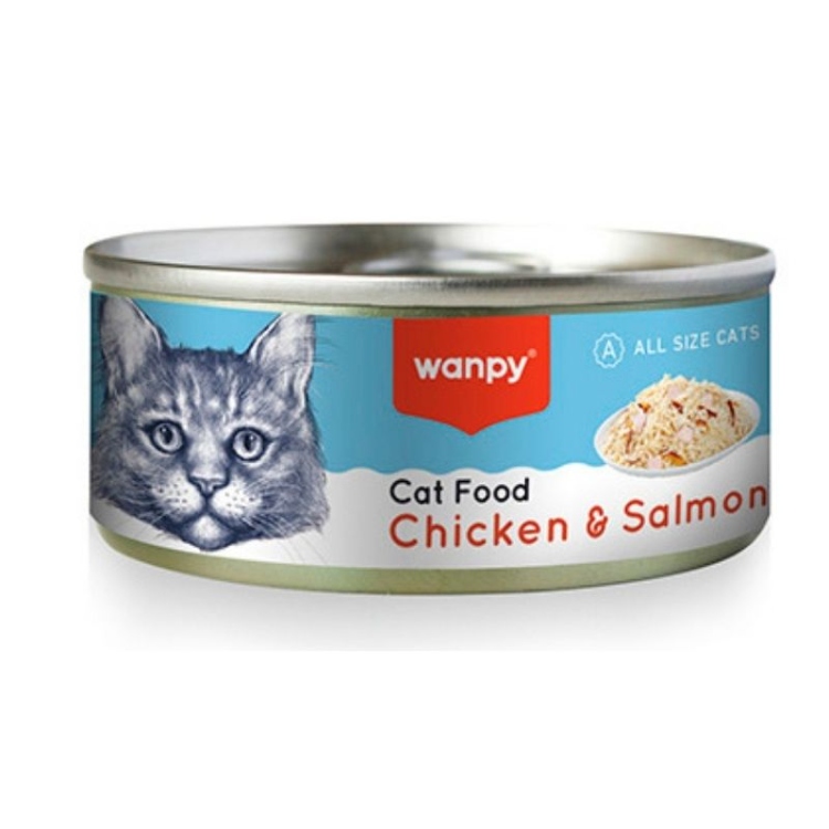 wanpy wet food chunks in gravy with chicken&salmon flavor 