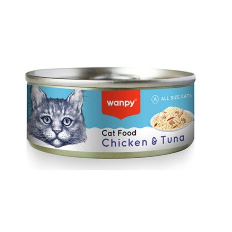 wanpy wet food chunks in gravy with chicken&tuna flavor 