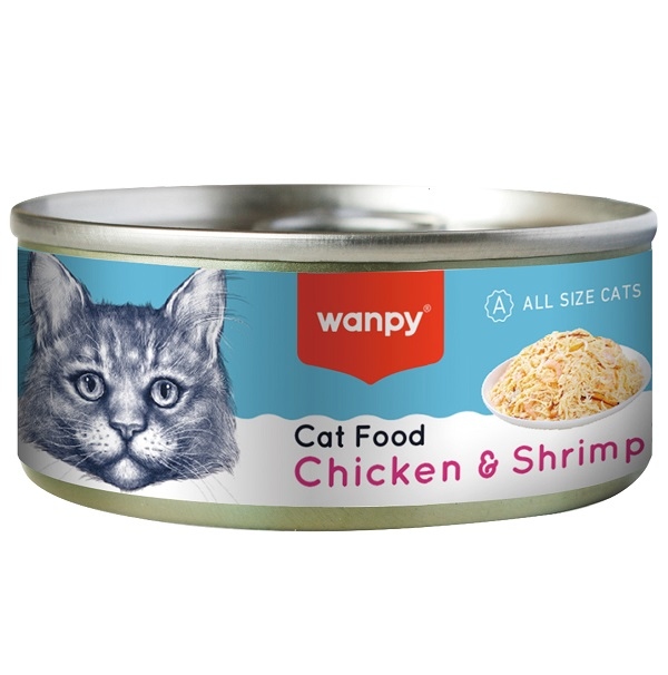 wanpy wet food chunks in gravy with chicken&shrimp flavor 