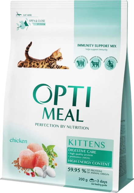 Dry food for kittens Optimeal chicken flavor 200 g