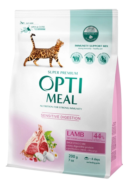 Dry food for adult cats Optimeal with lamb flavor 200 g