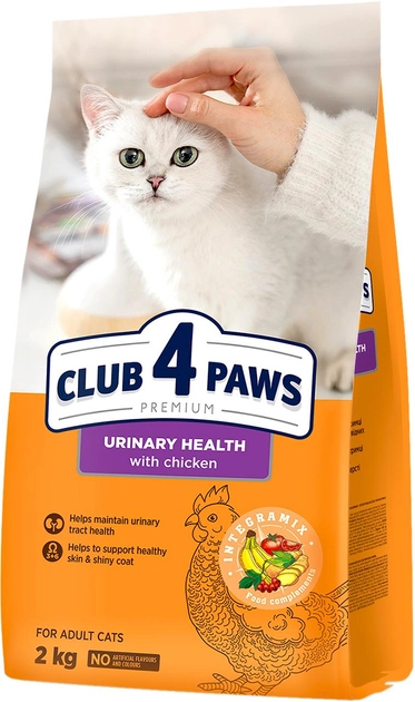 Complete dry food for adult cats Club 4 Paws Premium "Supporting the health of the urinary system" 2 kg 