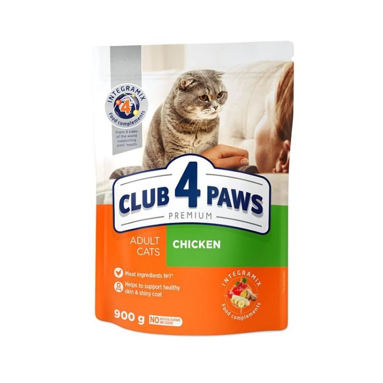 Club4Paws Adult Cat Food With Chicken 900gr