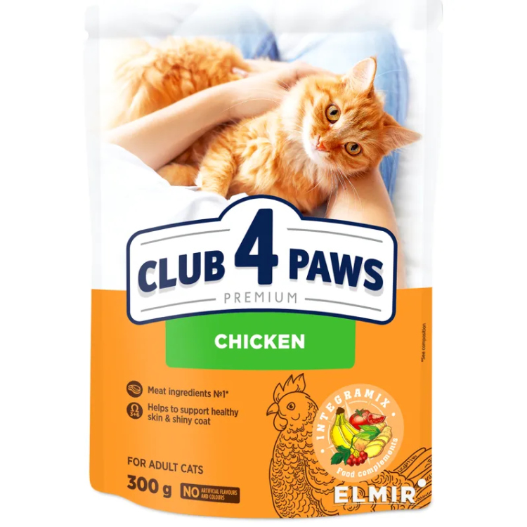 Dry food for adult cats Club 4 Paws CHICKEN 300g