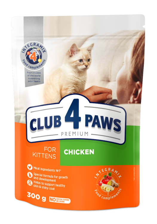 CLUB 4 PAWS PREMIUM for kittens 300g - chicken