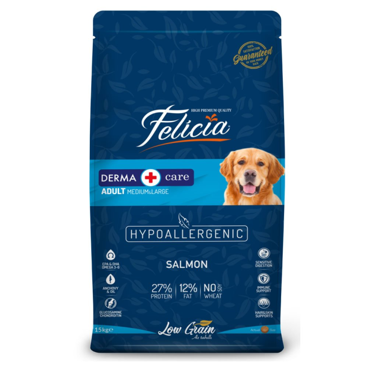 Felicia adult dog medium & large with salmon flavor