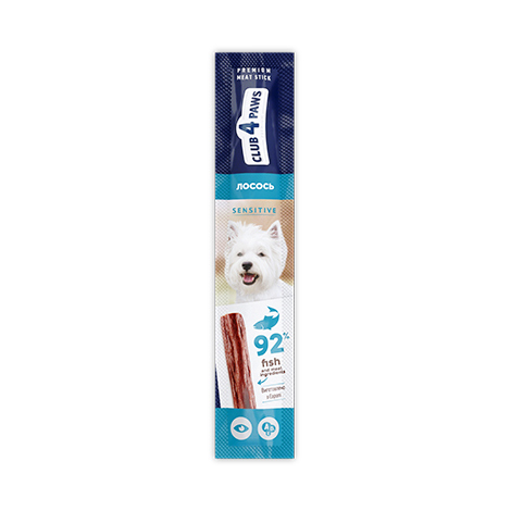 Club 4 paws Sensitive Meaty Stick Salmon Complementary For Dogs 12gm