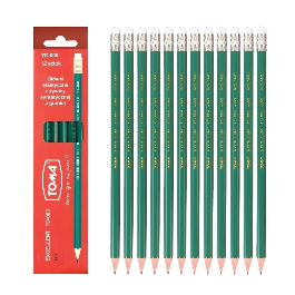 PENCILS + ERASER 12,TOMA