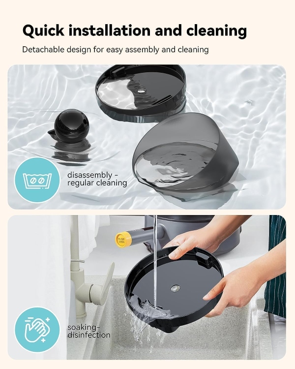 Cat Fountain with a Ball - Super Quiet Pet Water Fountain 3.2L