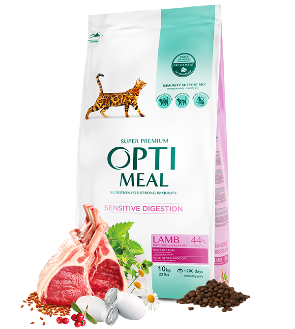 Opti meal Adult Cats With Sensitive Digestion Lamb 10kg