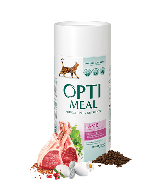 Opti meal Adult Cats With Sensitive Digestion Lamb 650gm