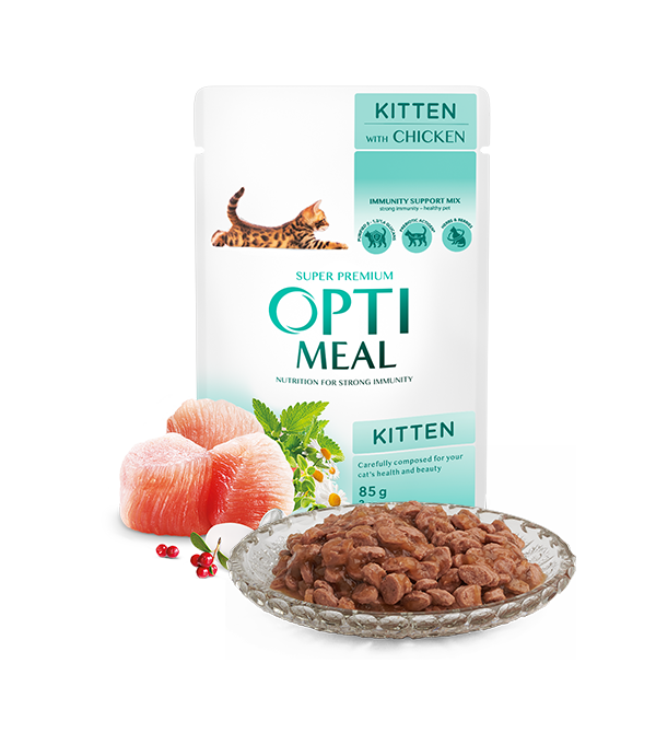 Opti meal Wet food for kittens - CHICKEN 85g