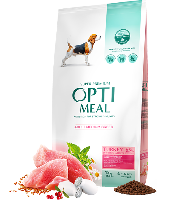 Opti meal Adult Dog Of Medium Breeds Turkey 20kg