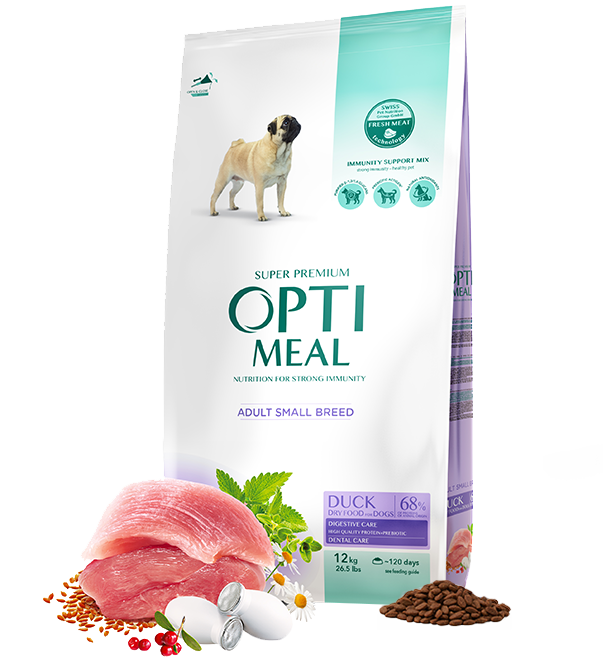 Opti meal Adult Dogs Of Small Breeds Duck 12kg