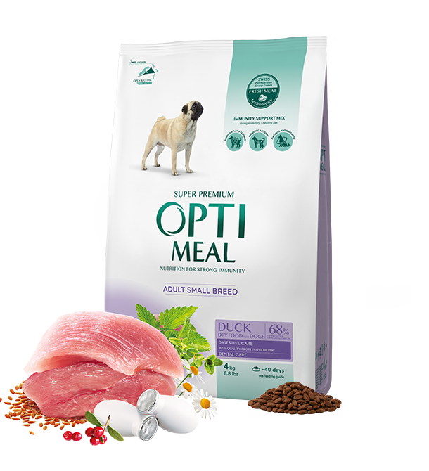 Opti meal Adult Dogs Of Small Breeds Duck 4kg