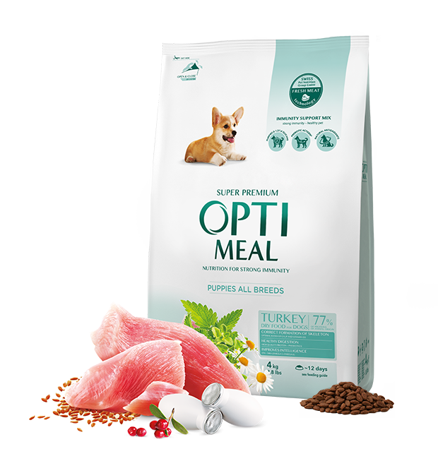 Opti meal Puppies All Breeds Turkey 4kg