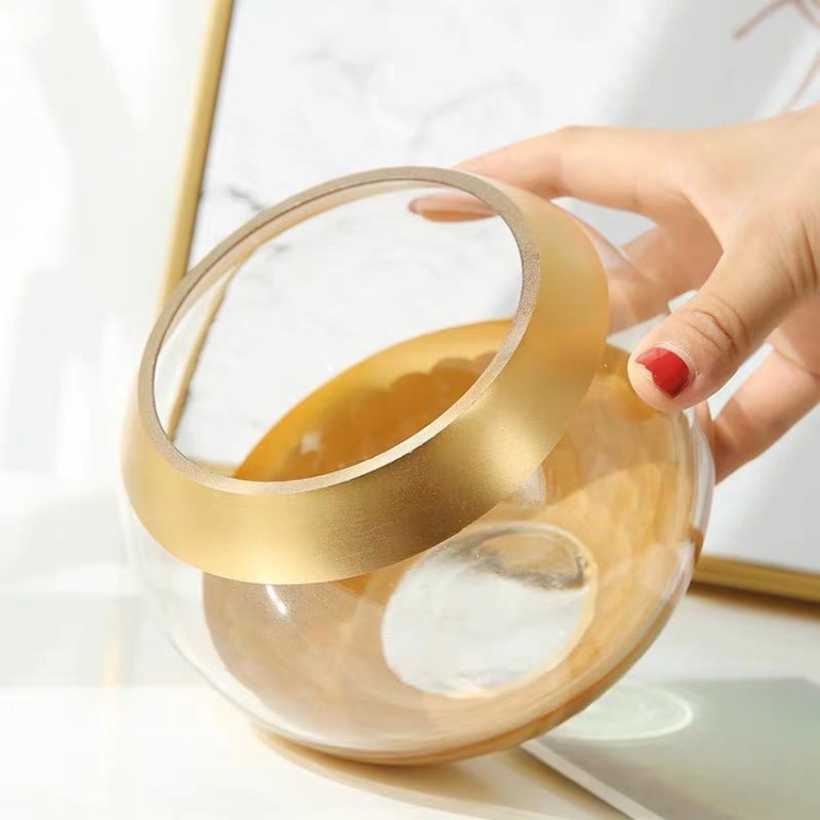مزهريات زجاج  مدورة