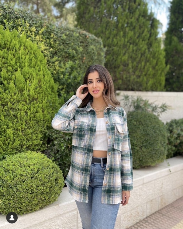 Plaid Button Through Longline Blouse